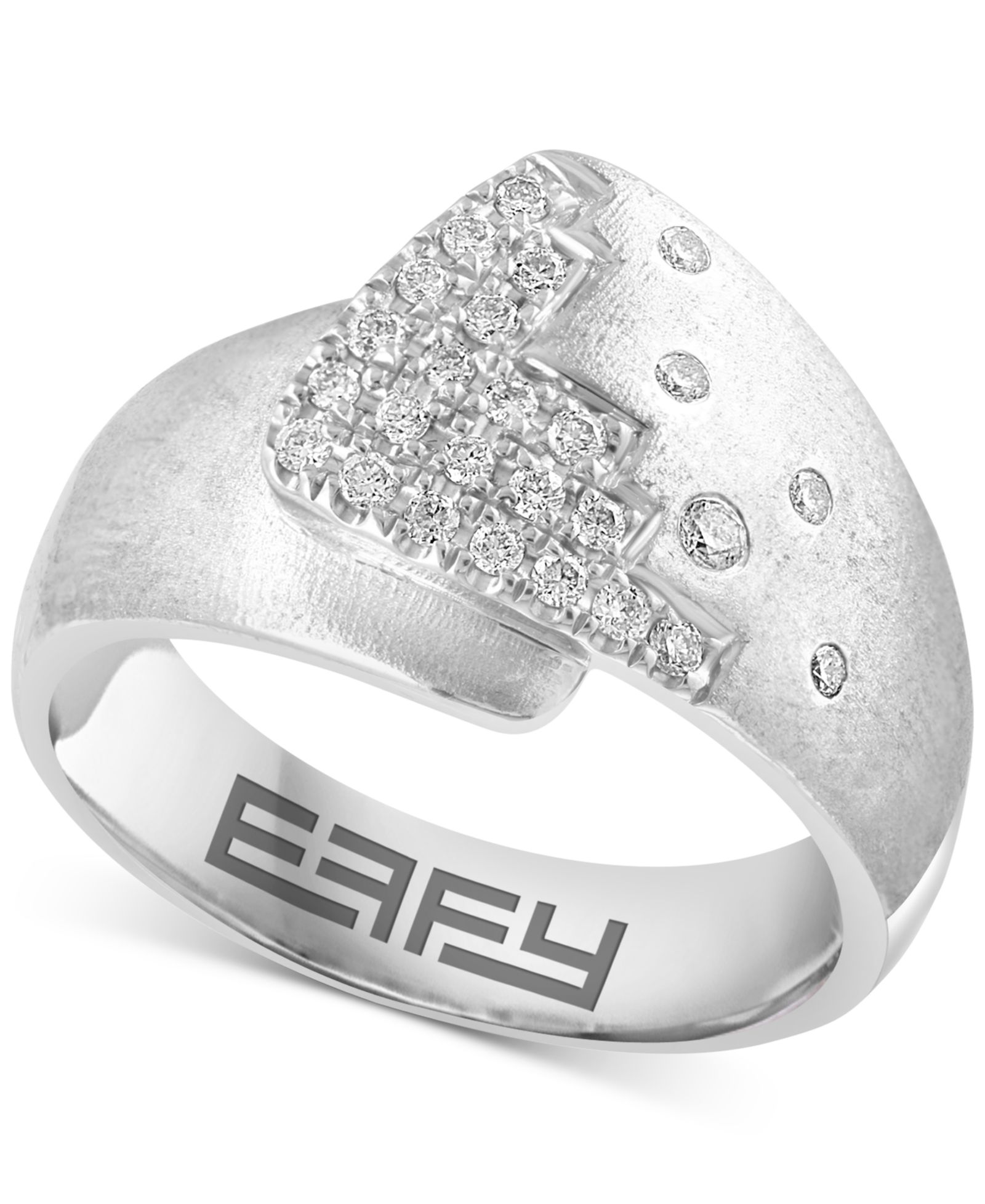 Кольцо EFFY® Diamond Staircase Cluster в Sterling Silver