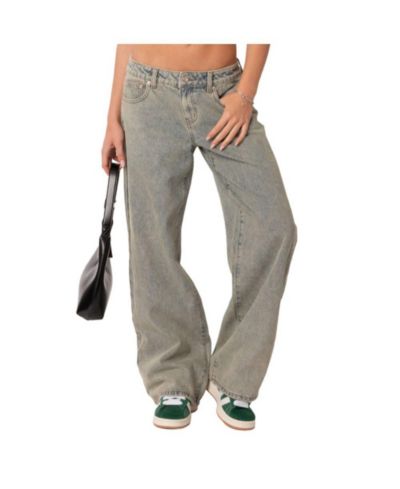 Женские джинсы Edikted Magda Acid Wash Low Rise Baggy