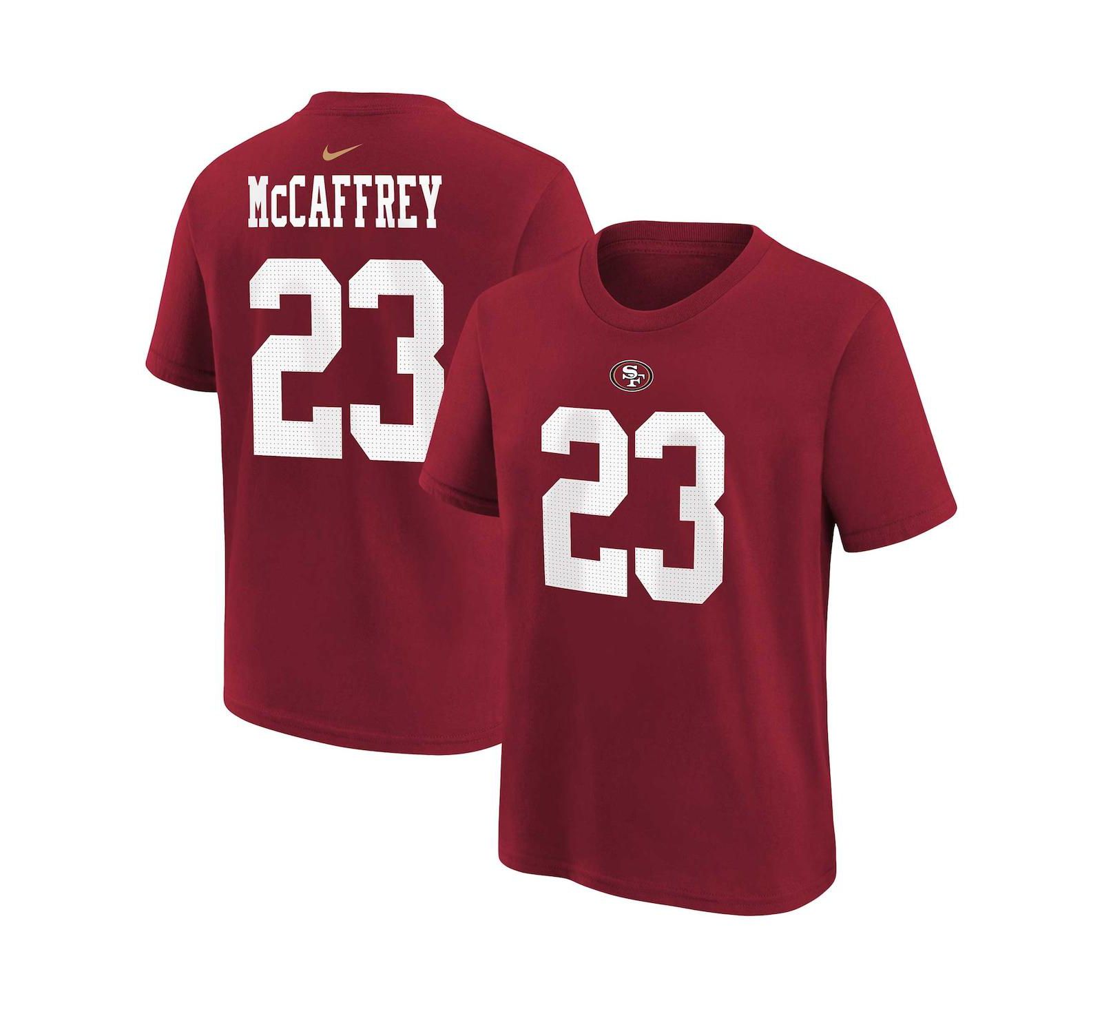 Nike детская футболка с именем игрока Christian McCaffrey San Francisco 49ers