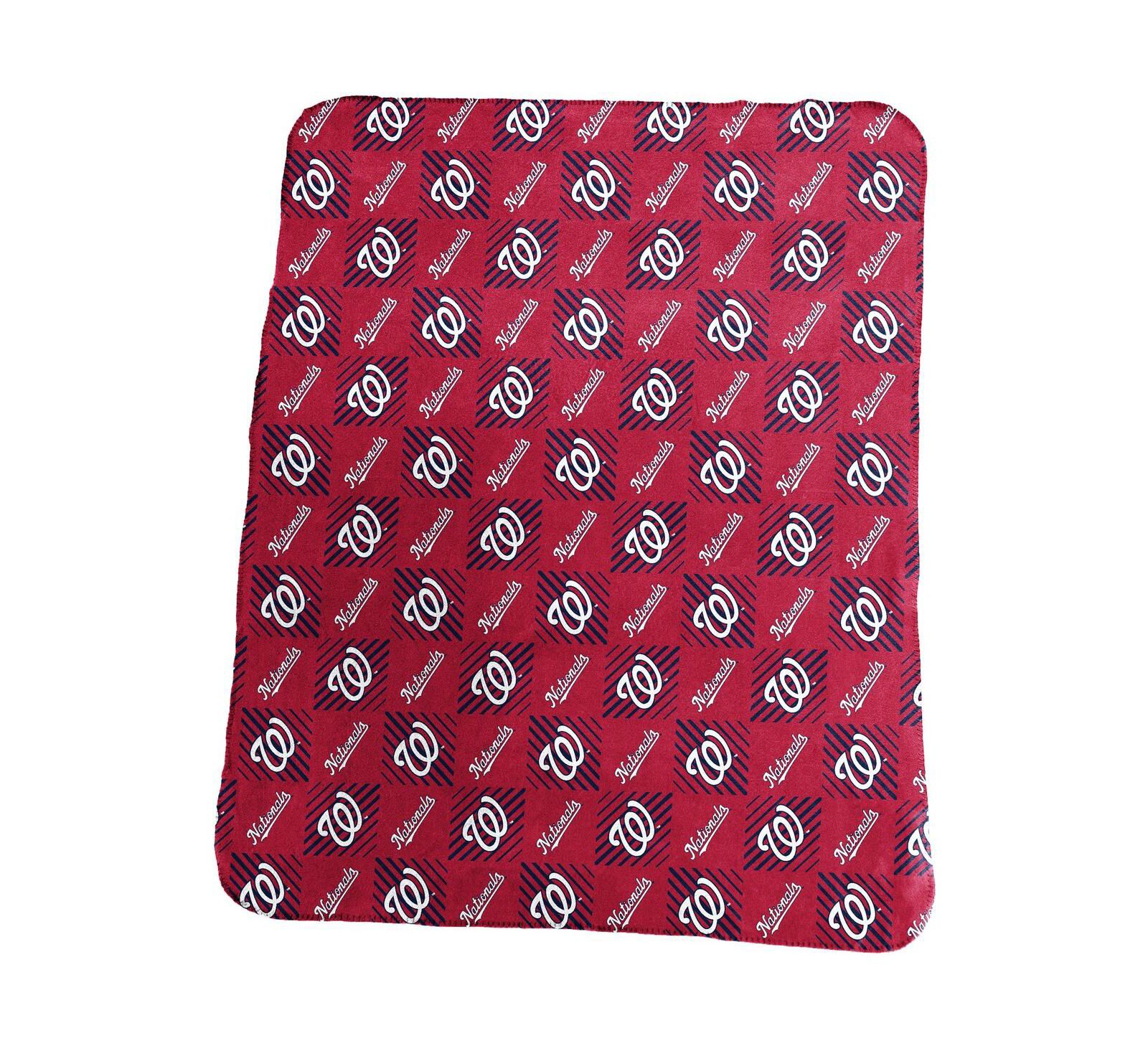 Washington Nationals 60'' x 50'' Repeating Pattern Fleece Throw Blanket