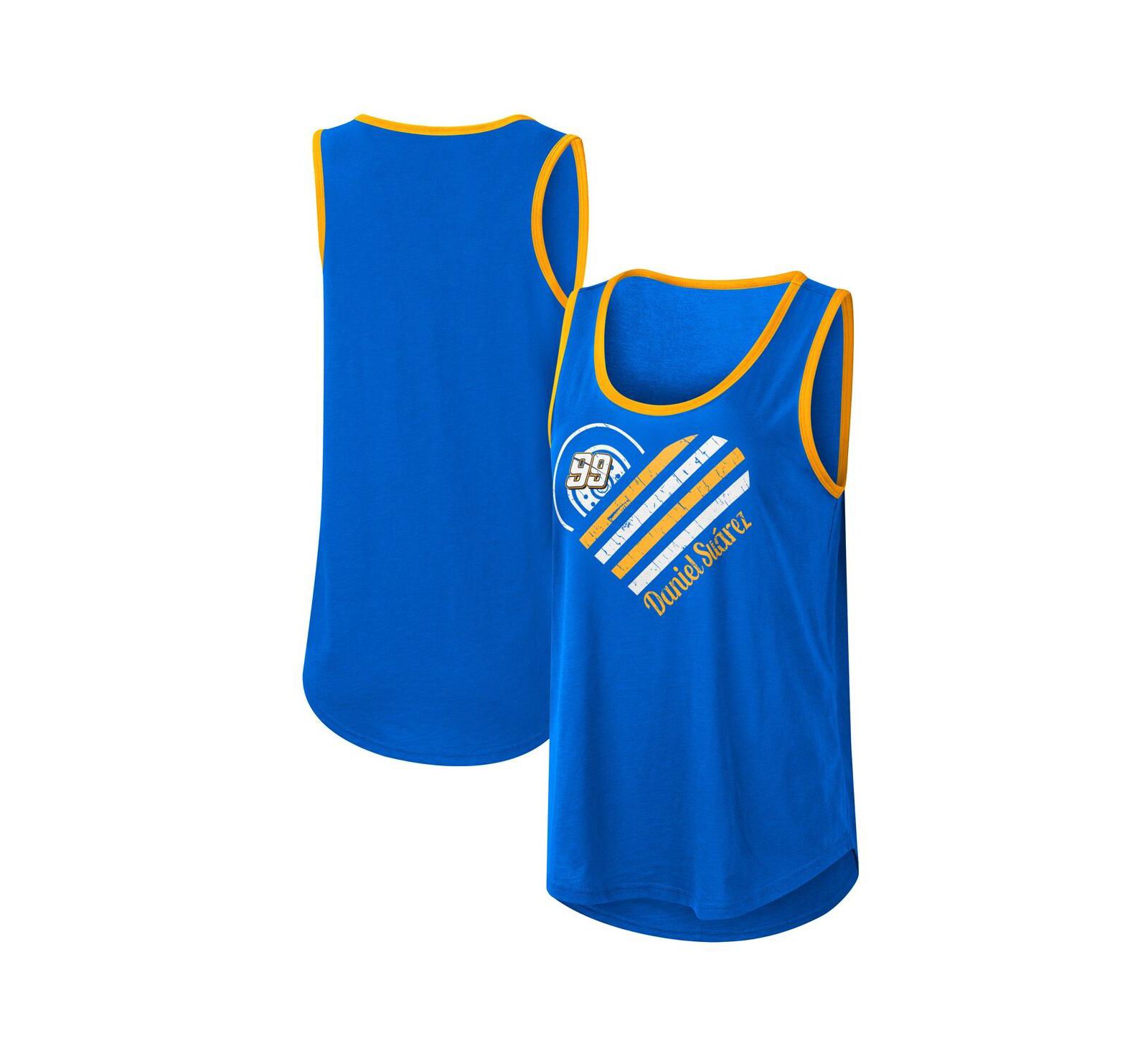 Женский топ G-III 4Her by Carl Banks Blue Daniel Suarez A Game Scoop Neck
