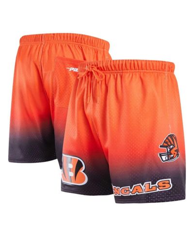 Мужские шорты Pro Standard Black, Orange Cincinnati Bengals Ombre Mesh