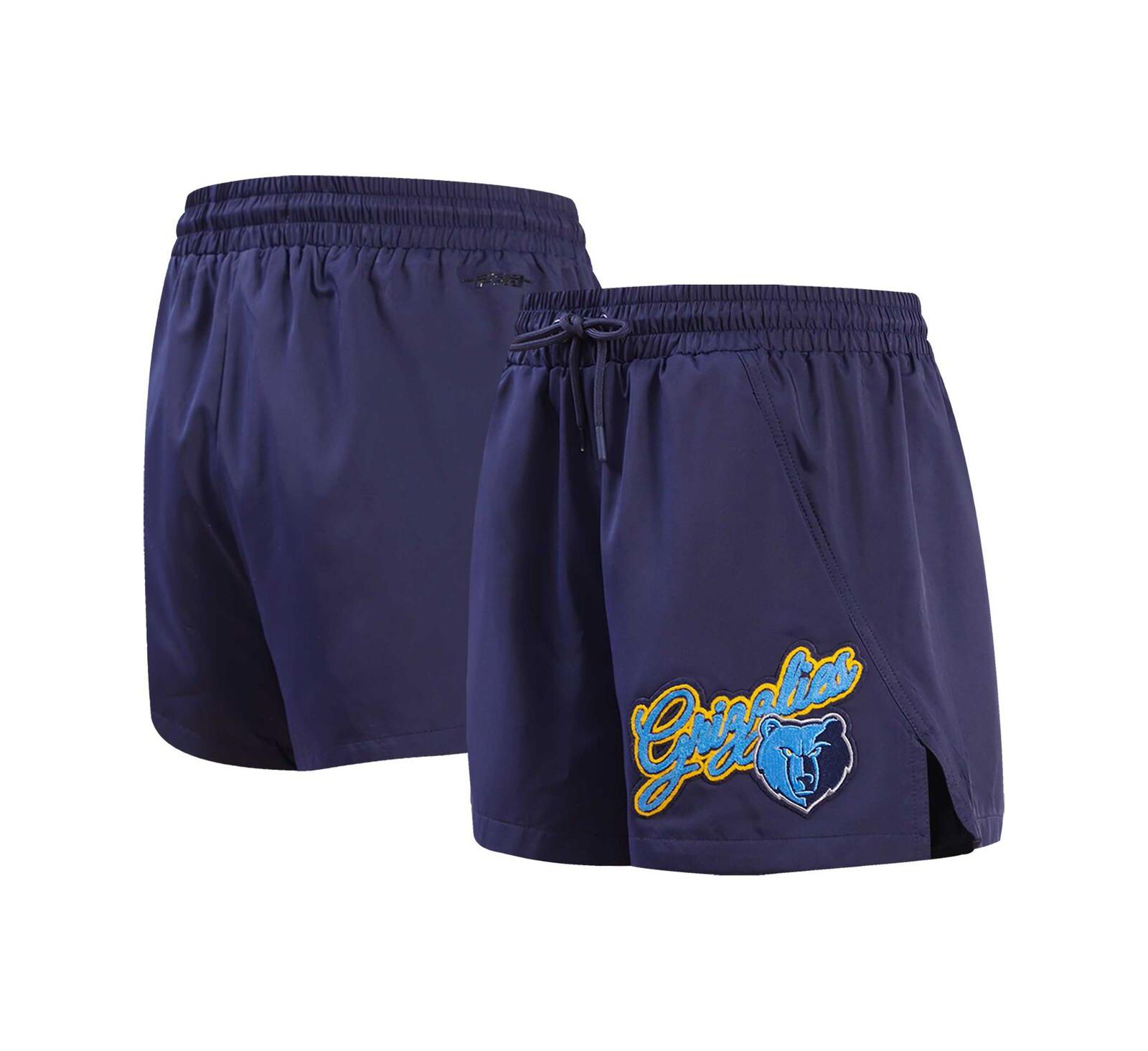 Women's Pro Standard Navy Memphis Grizzlies Script Woven Shorts
