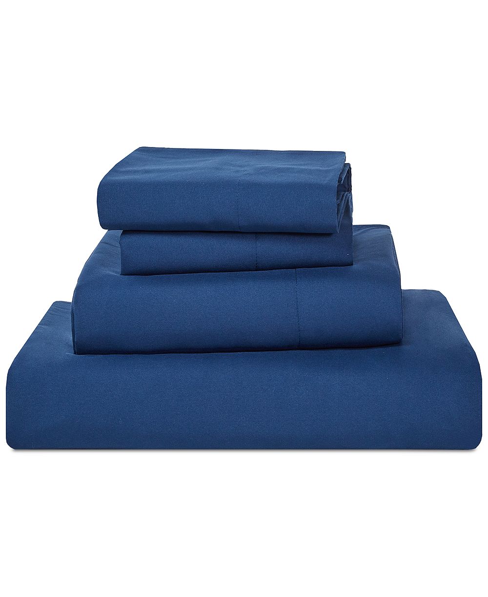 Fairfield Square Collection Microfiber Easy Care Solid 4-Pc. Sheet Set, California King