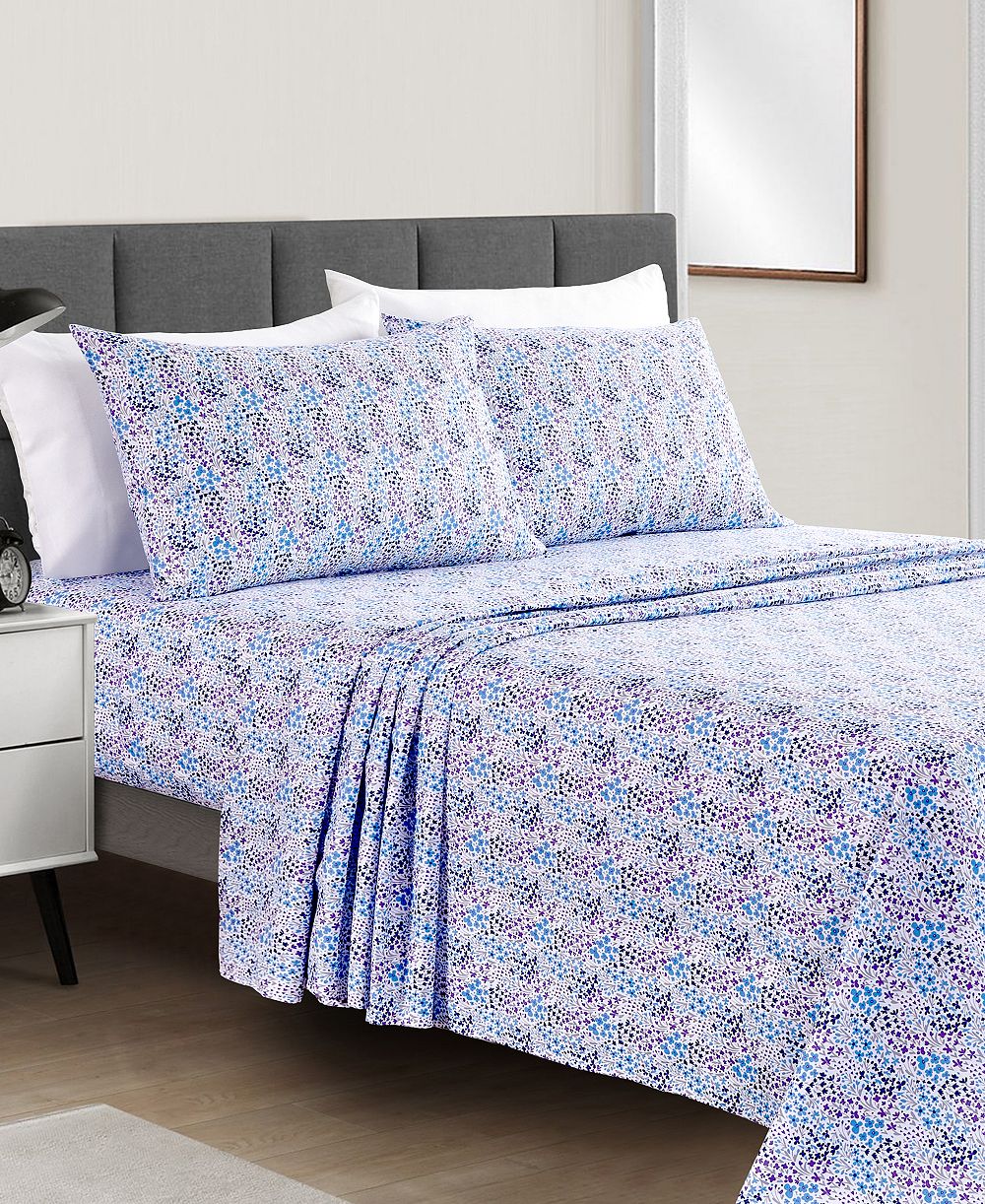 Fairfield Square Collection Microfiber Easy Care Printed 4-Pc. Sheet Set, California King