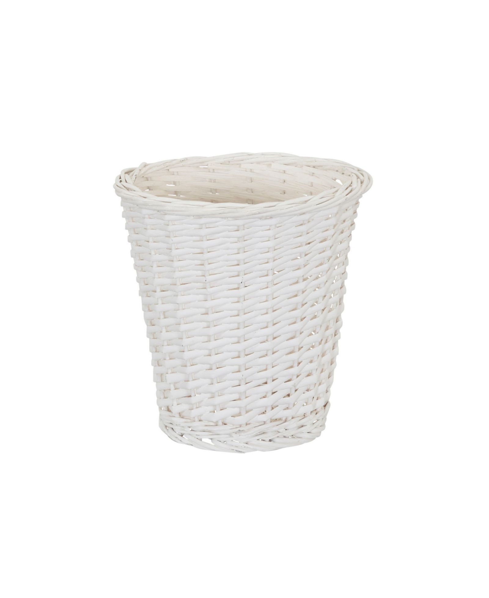 Household Essentials Wicker Waste Basket, Willow Weave Painted Includes Plastic Liner