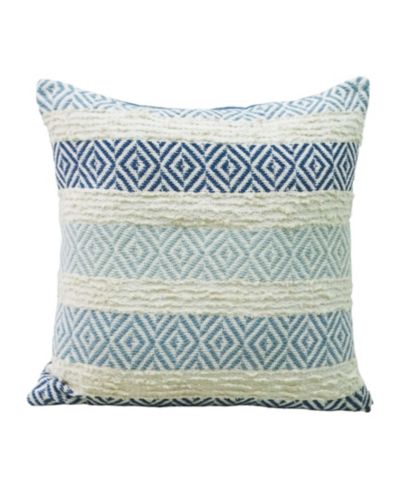 Vibhsa Linden Street Handwoven Dobby Weave Textured Stripe Decorative Pillow, 20" x 20"
