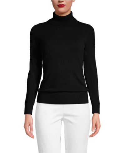Lands' End Women's Cashmere Turtleneck Sweater
