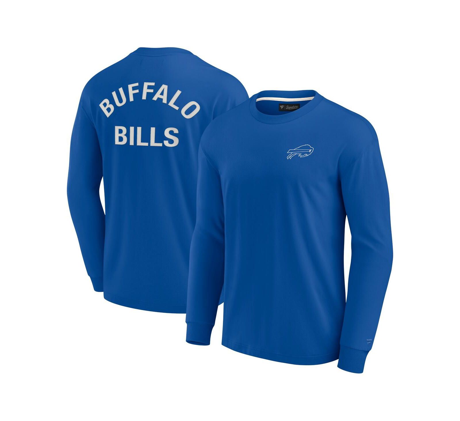 Мужской и Женский Fanatics Signature Royal Buffalo Bills Super Soft Long Sleeve T-shirt