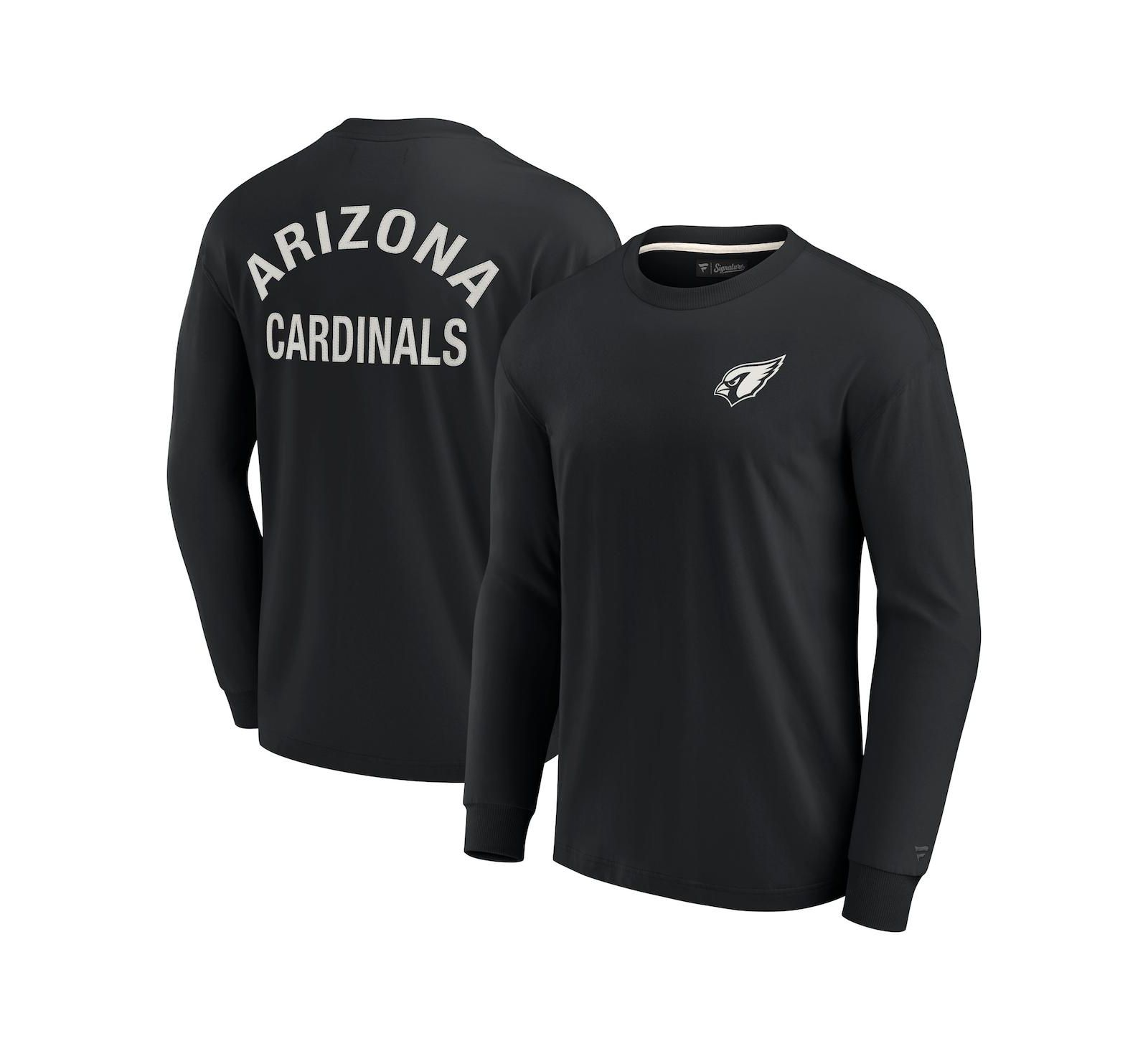 Men's and Women's Fanatics Signature Black Arizona Cardinals Super Soft Long Sleeve T-shirt