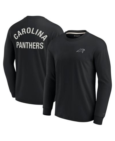 Fanatics Signature Мужская и женская футболка Carolina Panthers Black Super Soft Long Sleeve