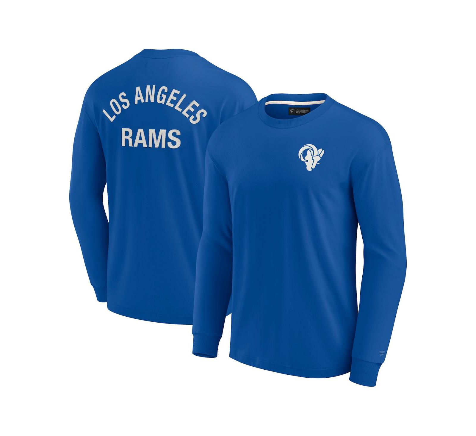 Men's and Women's Fanatics Signature Royal Los Angeles Rams Super Soft Long Sleeve T-shirt