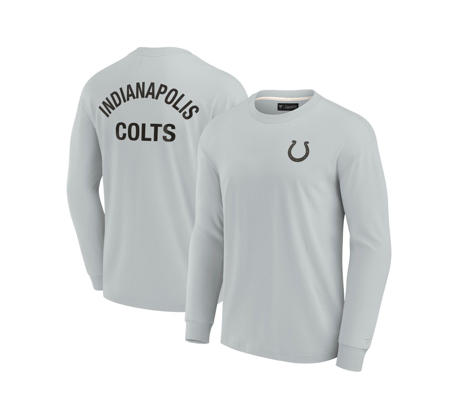 Мужская и женская футболка Fanatics Signature Indianapolis Colts с длинным рукавом