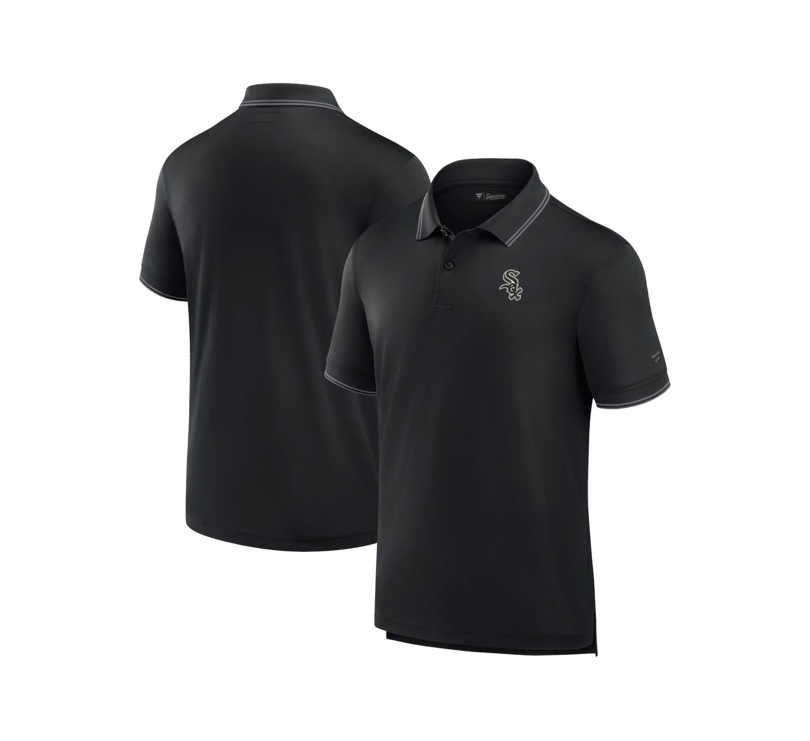 Men's Fanatics Signature Black Chicago White Sox Pique Polo Shirt