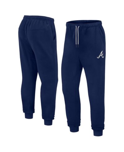 Мужские и женские джоггеры Fanatics Signature Navy Atlanta Braves Super Soft Fleece
