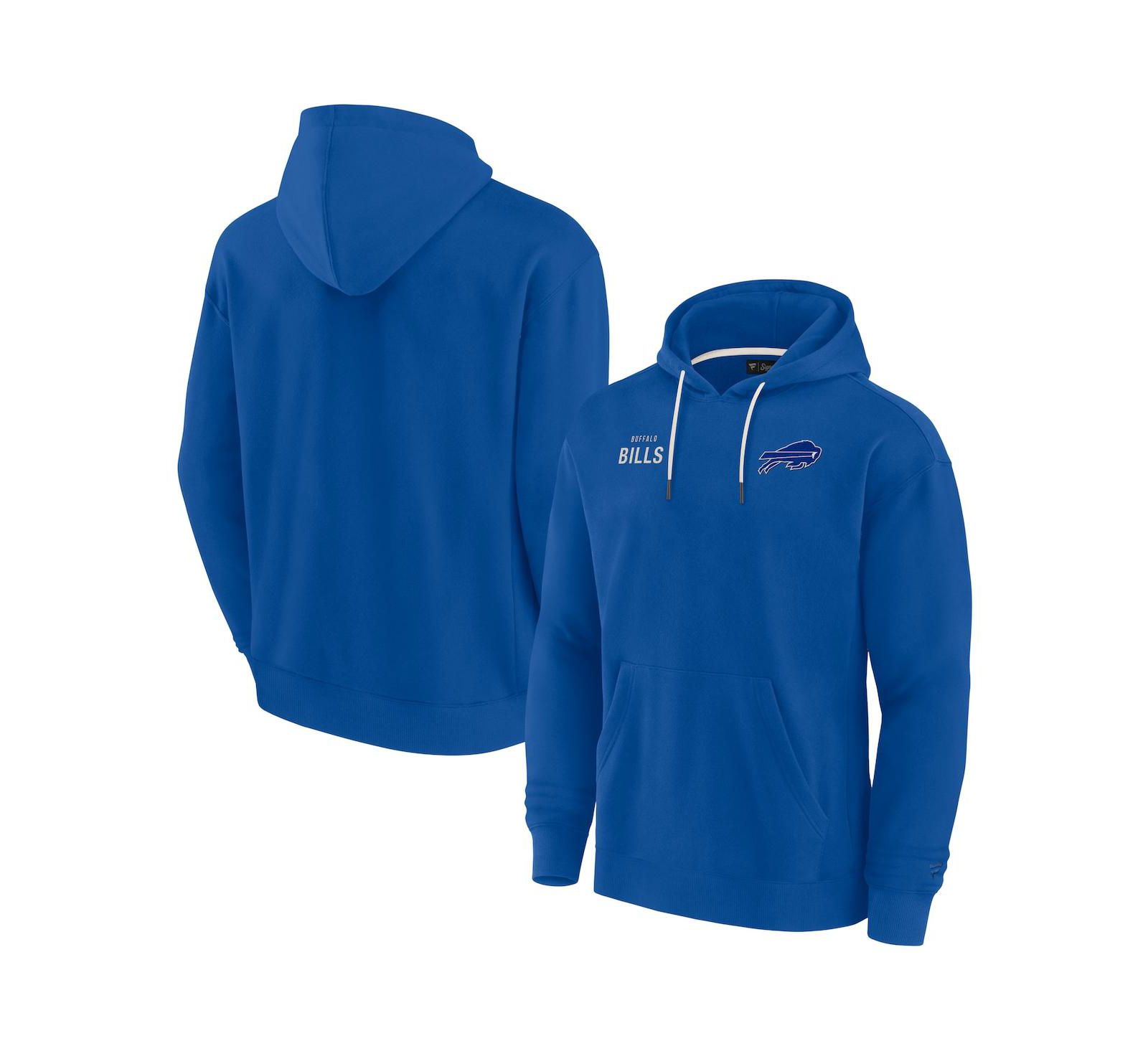 Fanatics Signature Мужской и женский мягкий флисовый худи Buffalo Bills Super Soft Fleece Pullover