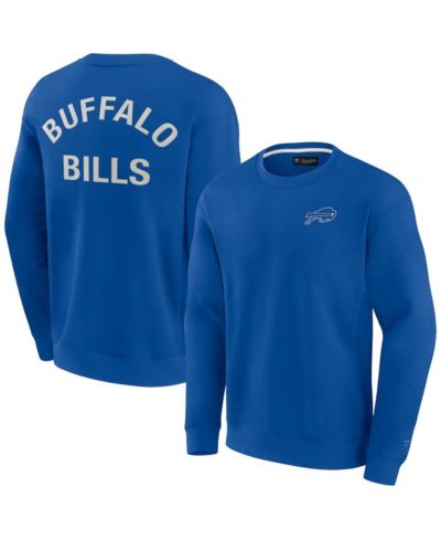 Мужской и женский свитшот Fanatics Signature Royal Buffalo Bills Super Soft Pullover Crew