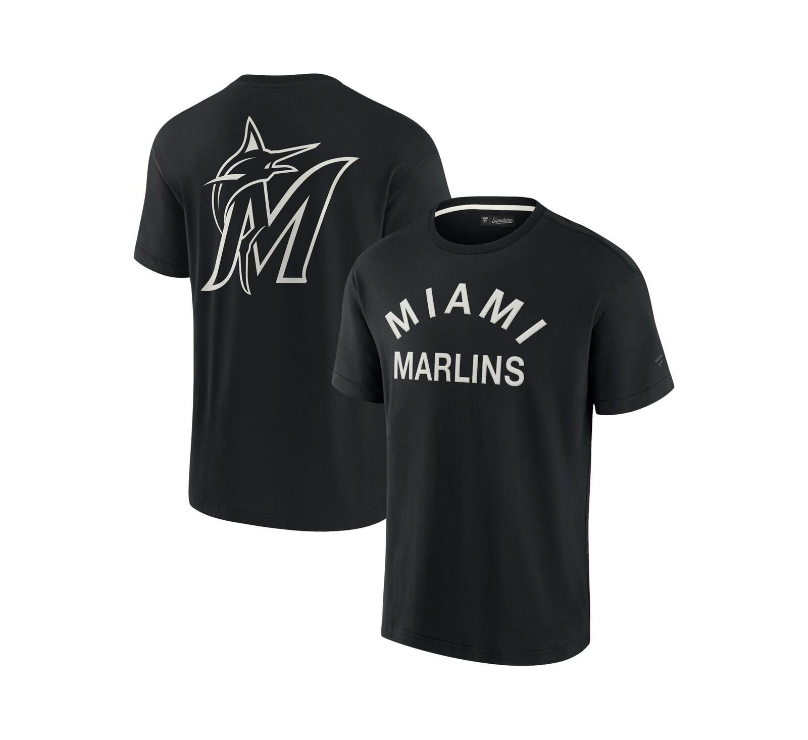Мужская и женская футболка Fanatics Signature Miami Marlins Super Soft Short Sleeve