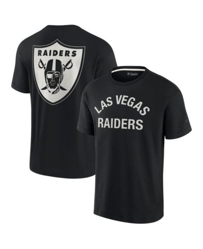 Men's and Women's Fanatics Signature Black Las Vegas Raiders Super Soft Short Sleeve T-shirt