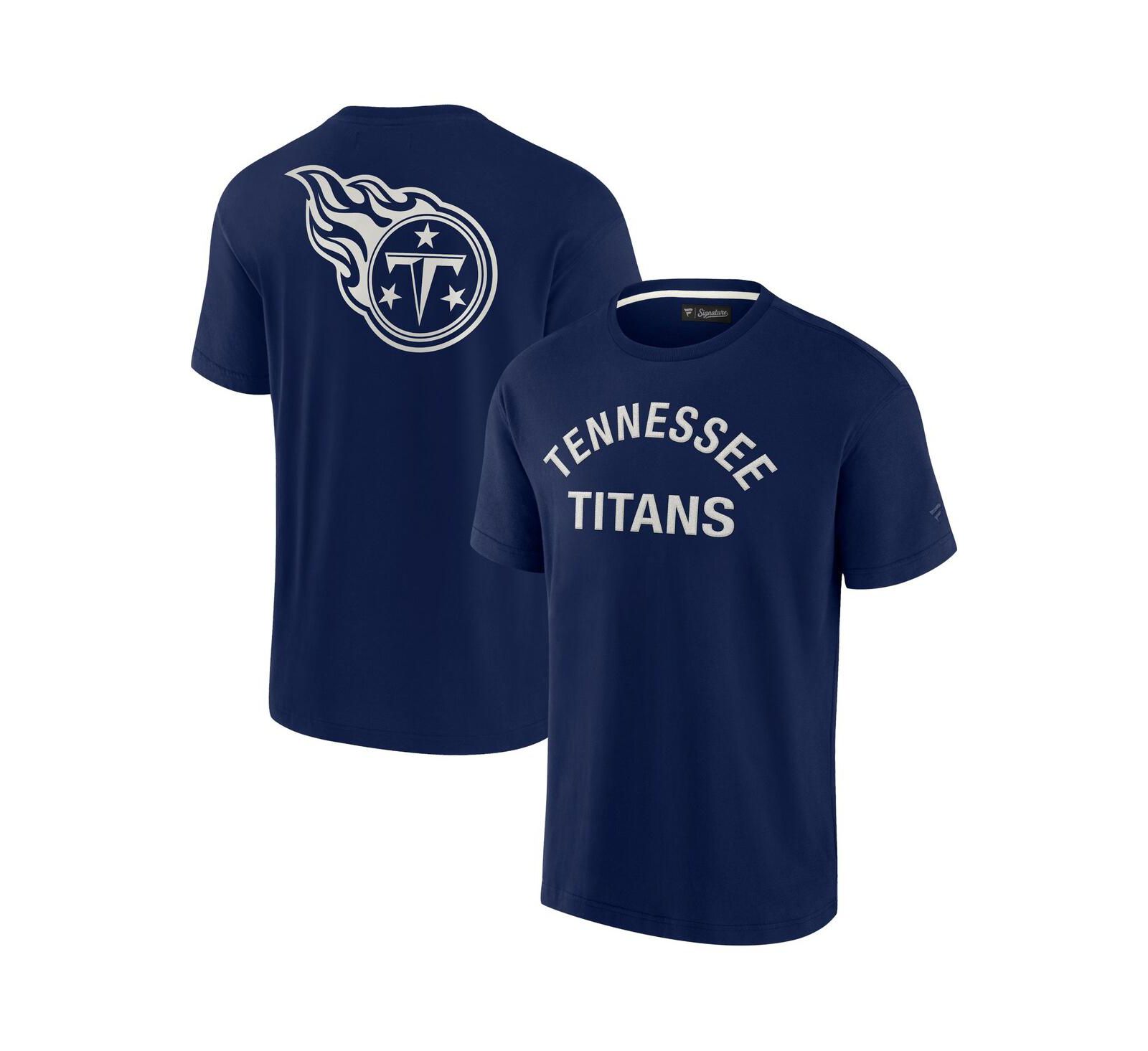 Men's and Women's Fanatics Signature Navy Tennessee Titans Super Soft Short Sleeve T-shirt