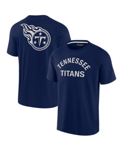 Мужская и женская футболка Fanatics Signature Navy Tennessee Titans Super Soft Short Sleeve