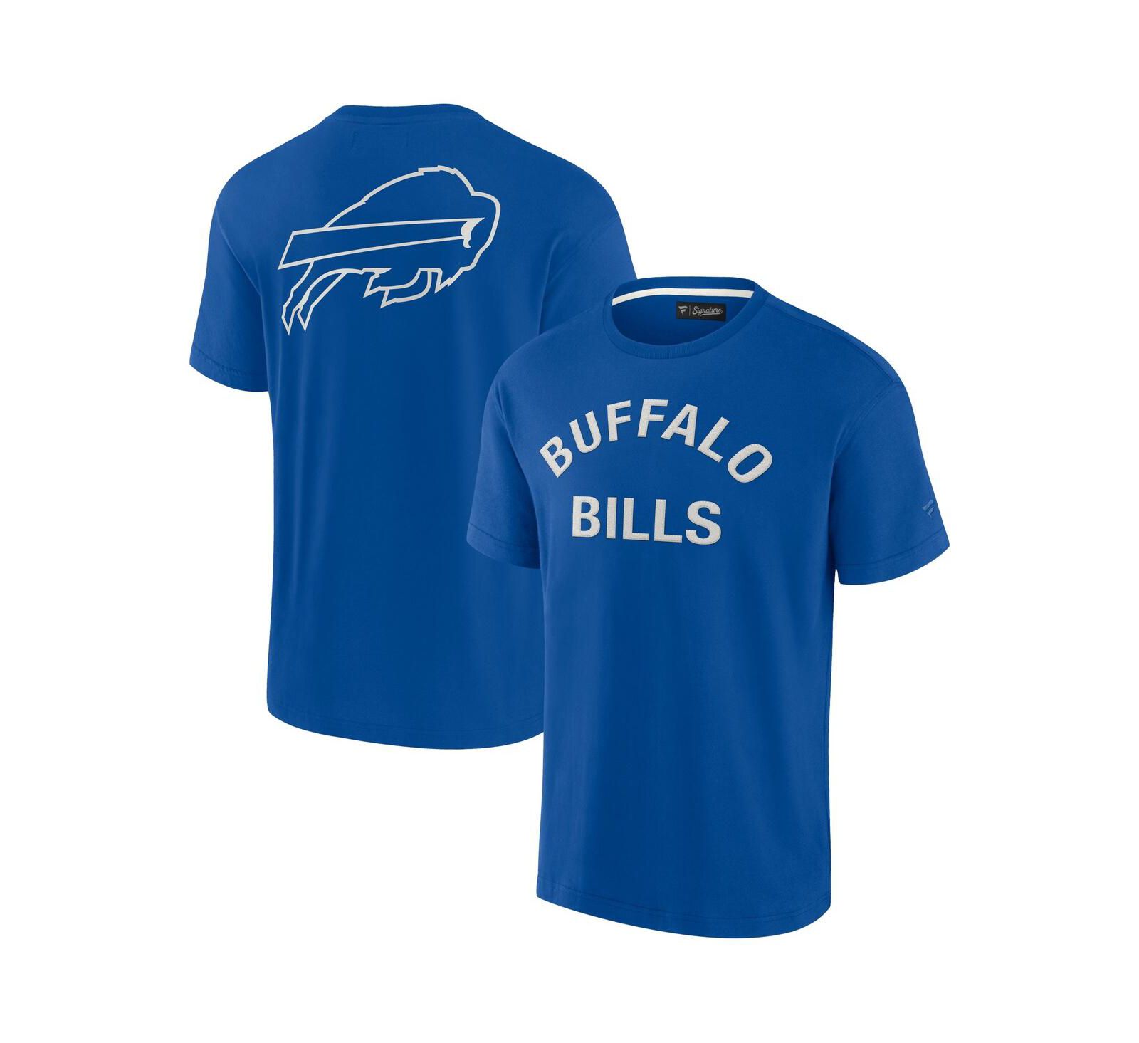 Мужская и женская футболка Fanatics Signature Royal Buffalo Bills Super Soft Short Sleeve