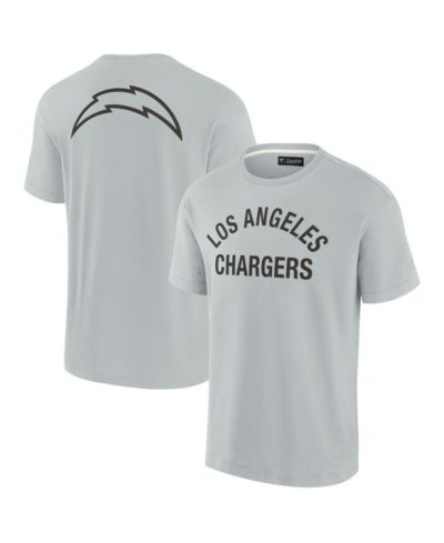 Мужская и женская футболка Fanatics Signature Los Angeles Chargers, серая, мягкая