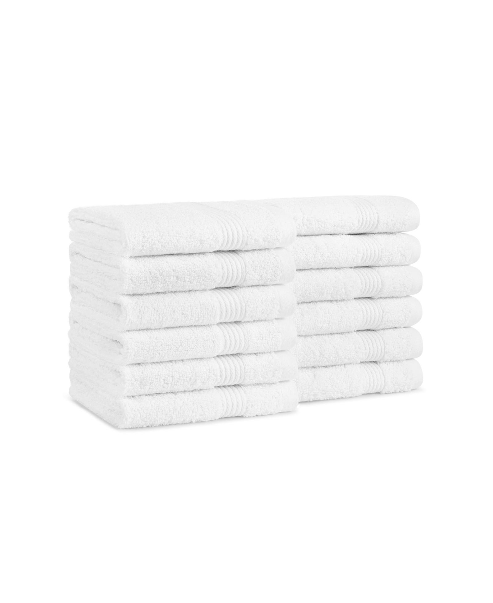 Arkwright Home махровые полотенца из хлопка Ringspun, 12 шт, 13" x 13" с полосатым краем
