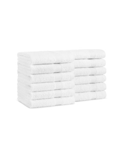 Arkwright Home махровые полотенца из хлопка Ringspun, 12 шт, 13" x 13" с полосатым краем