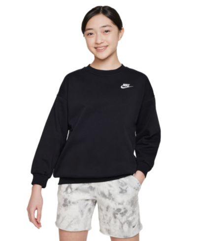 Nike Girls' 7-16 Sportswear Club Fleece Oversized-Fit Sweatshirt
