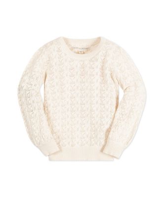 Детский свитер Hope & Henry Long Balloon Sleeve Pointelle Pullover
