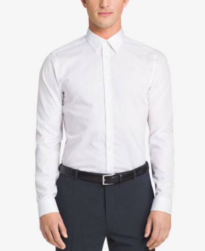 Мужская рубашка Calvin Klein Performance Wrinkle Free Herringbone Slim Fit