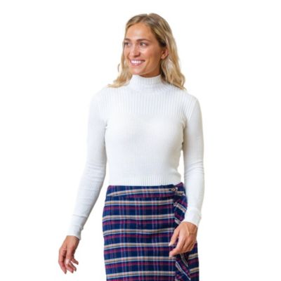 Hope & Henry Women's Hope and Henry Long Sleeve Mock Neck Rib Knit Sweater
