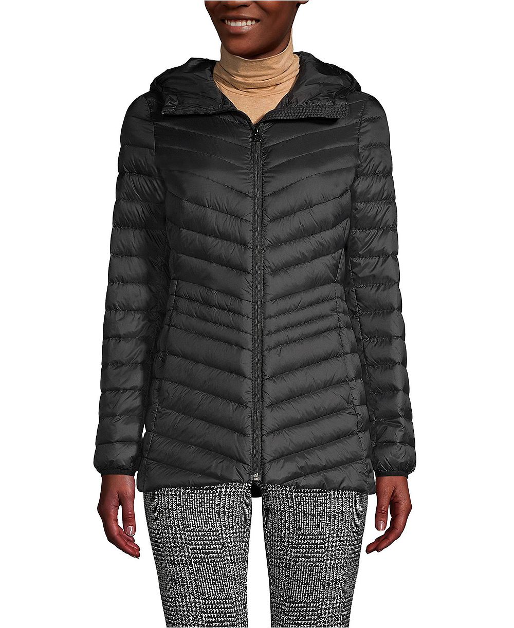 Lands' End Women's Tall Wanderweight Packable Down Long Jacket