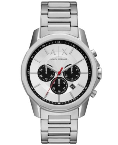 Мужские кварцевые часы A|X Armani Exchange Chronograph, сталь, 44mm