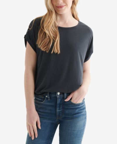 Женская футболка Lucky Brand Sandwash Dolman с коротким рукавом
