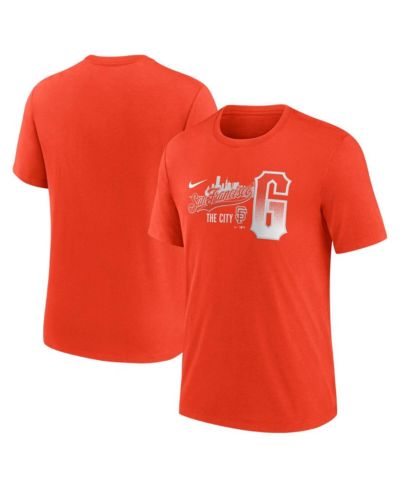 Мужская футболка Nike Orange San Francisco Giants City Connect Tri-Blend