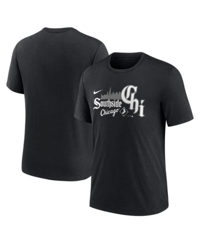 Nike Мужская футболка Chicago White Sox City Connect Tri-Blend, черная