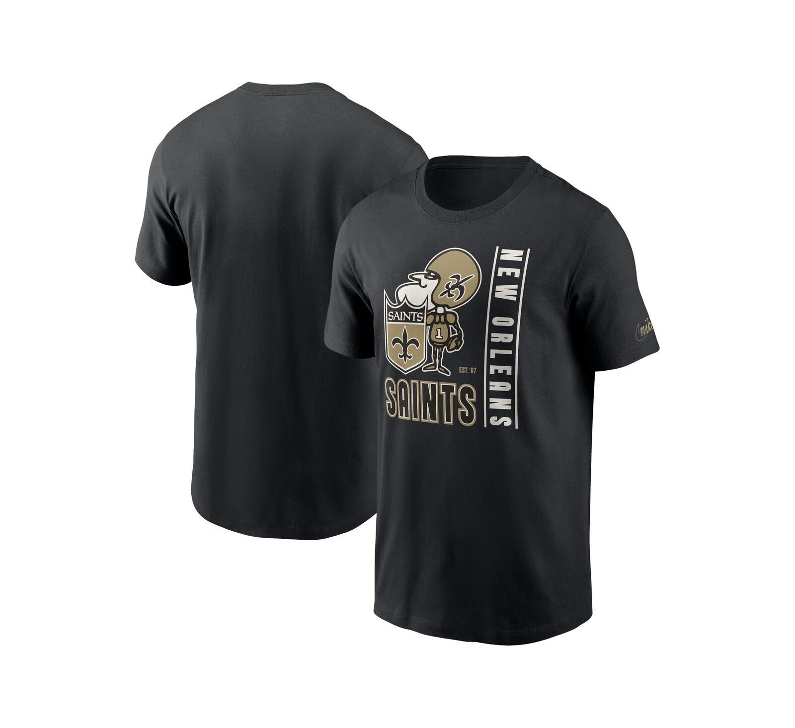 Мужская футболка Nike Black New Orleans Saints Lockup Essential