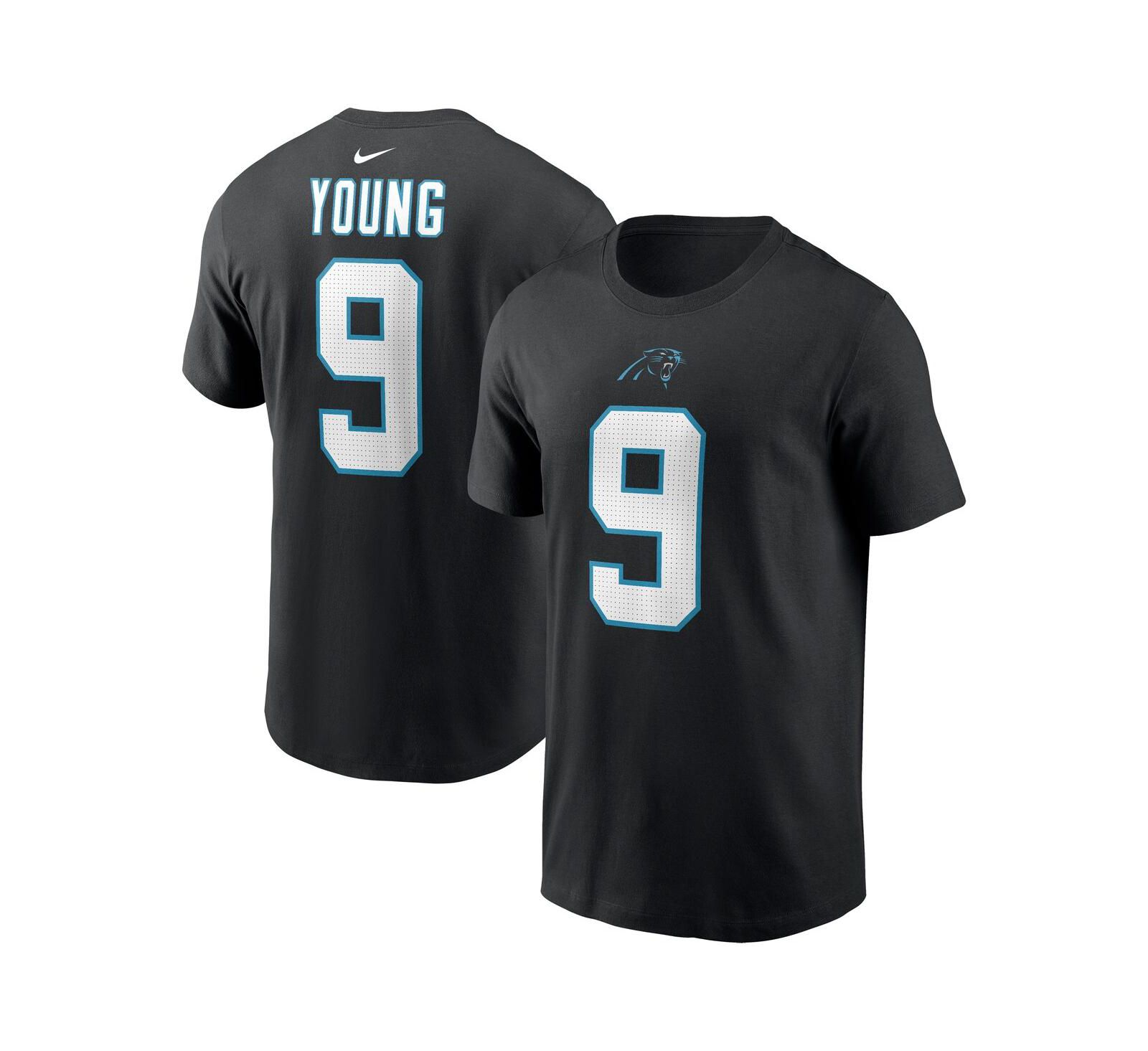 Men's Nike Bryce Young Black Carolina Panthers 2023 NFL Draft First Round Pick Player Name and Number T-shirt