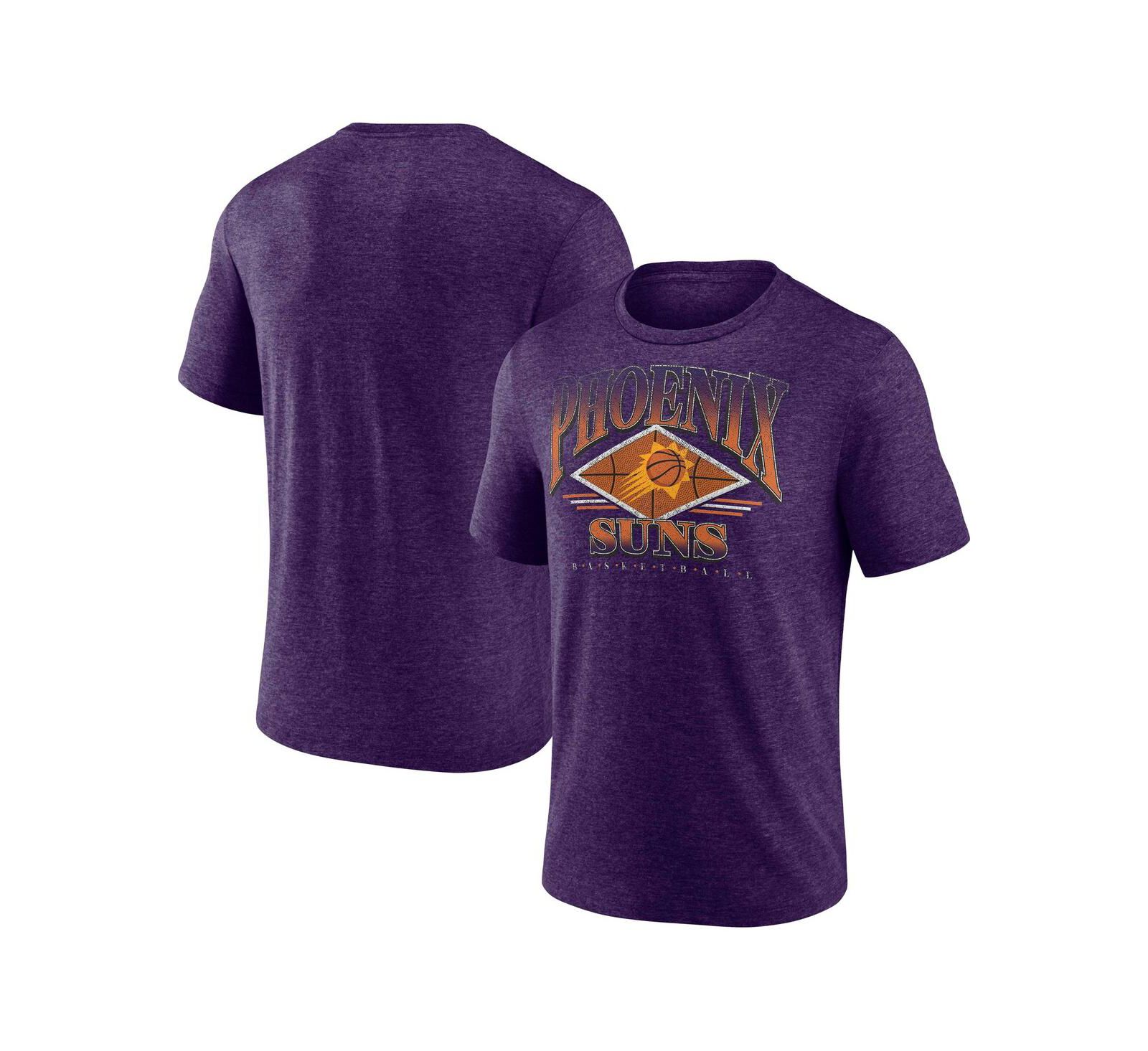 Мужская футболка Fanatics Heather Purple Phoenix Suns True Classics Tri-Blend