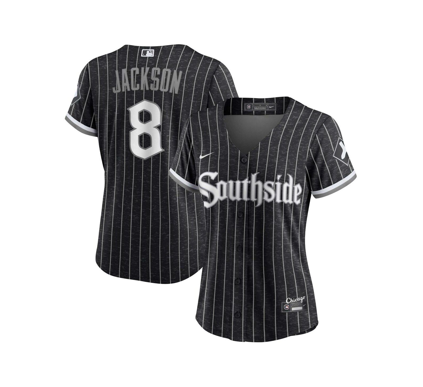 Женская джерси Nike Bo Jackson Black Chicago White Sox City Connect Replica