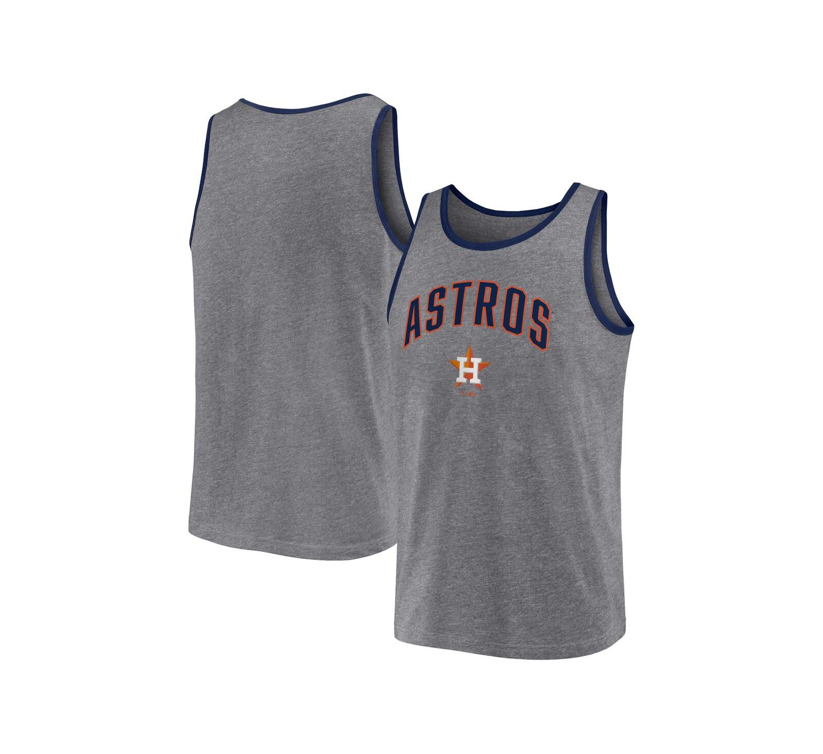 Мужской майка-топ Fanatics Heather Gray Houston Astros Primary