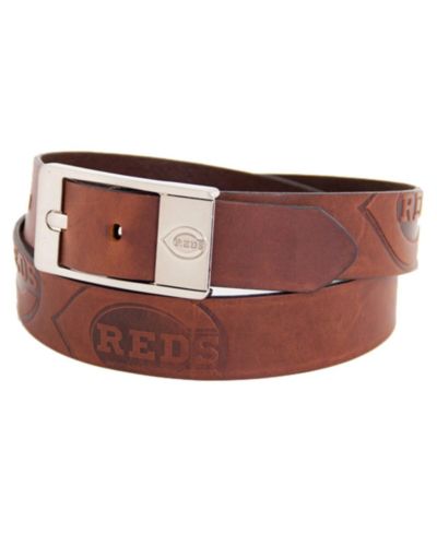 Мужской коричневый кожаный ремень Cincinnati Reds Brandish