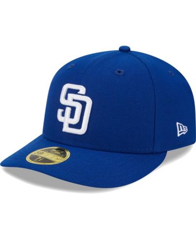 Мужская кепка New Era Royal San Diego Padres White Logo Low Profile 59FIFTY Fitted Hat