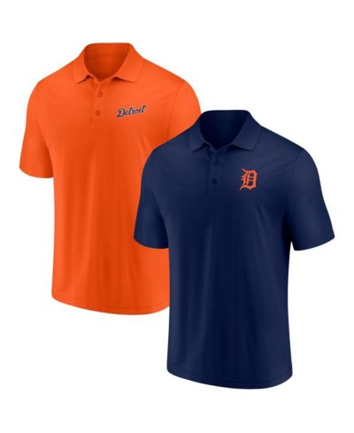 Мужской комплект: футболка поло и шорты Fanatics, темно-синий/оранжевый, Detroit Tigers Dueling Logos