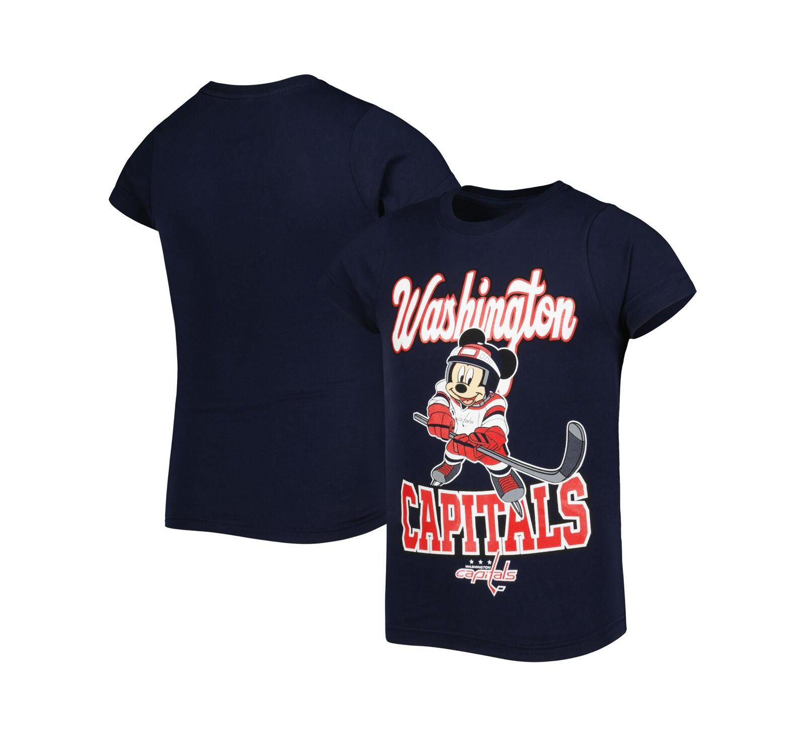 Outerstuff Детская футболка Washington Capitals Mickey Mouse Navy