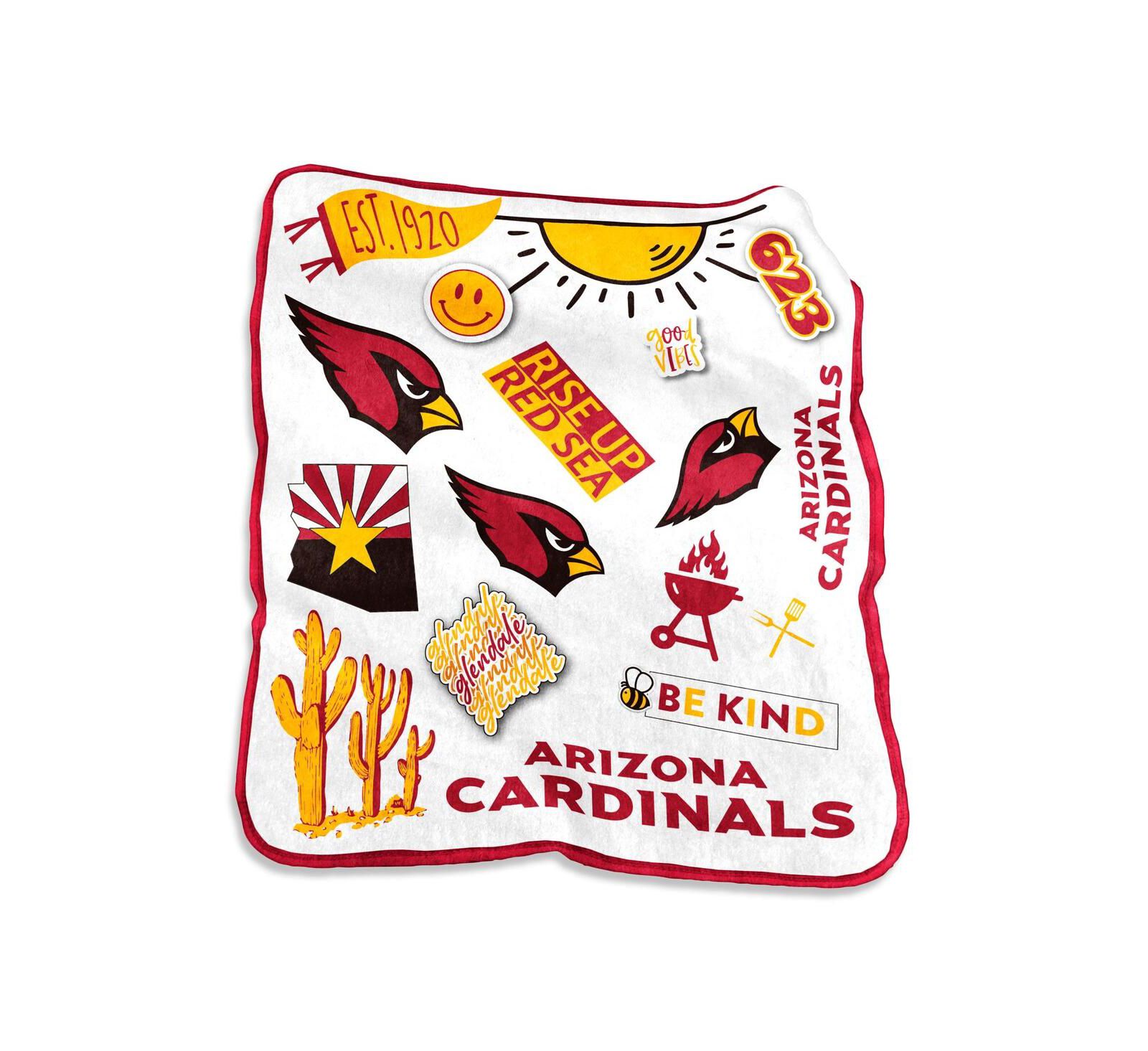 Плед Arizona Cardinals Native Raschel Plush, 50'' x 60''