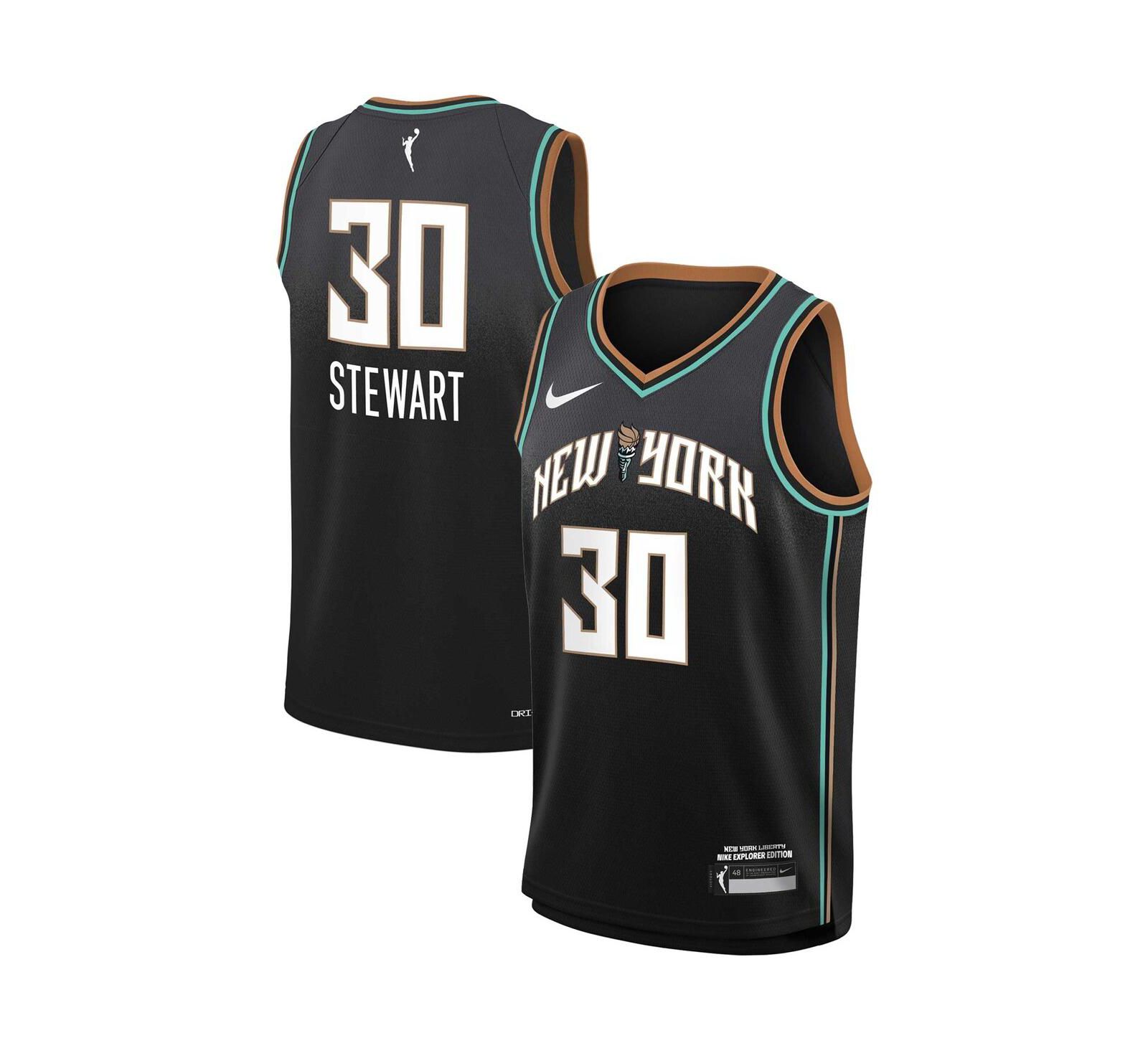 Детская джерси Nike Breanna Stewart Black New York Liberty Swingman Player - Explorer Edition