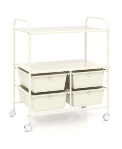 4Drawer Rolling Storage Cart shelf Scrapbook Paper Office School
